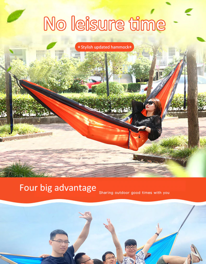Cheap Goat Tents 1 2 Person Portable Outdoor Camping Hammock With Mosquito Net High Strength Parachute Fabric Hanging Bed Hunting Sleeping Swing Tents 